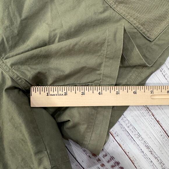 Columbia PFG Cargo Fishing Shorts Men’s 3X Green Cotton Mesh Pockets Belted 5 in - Picture 3 of 8